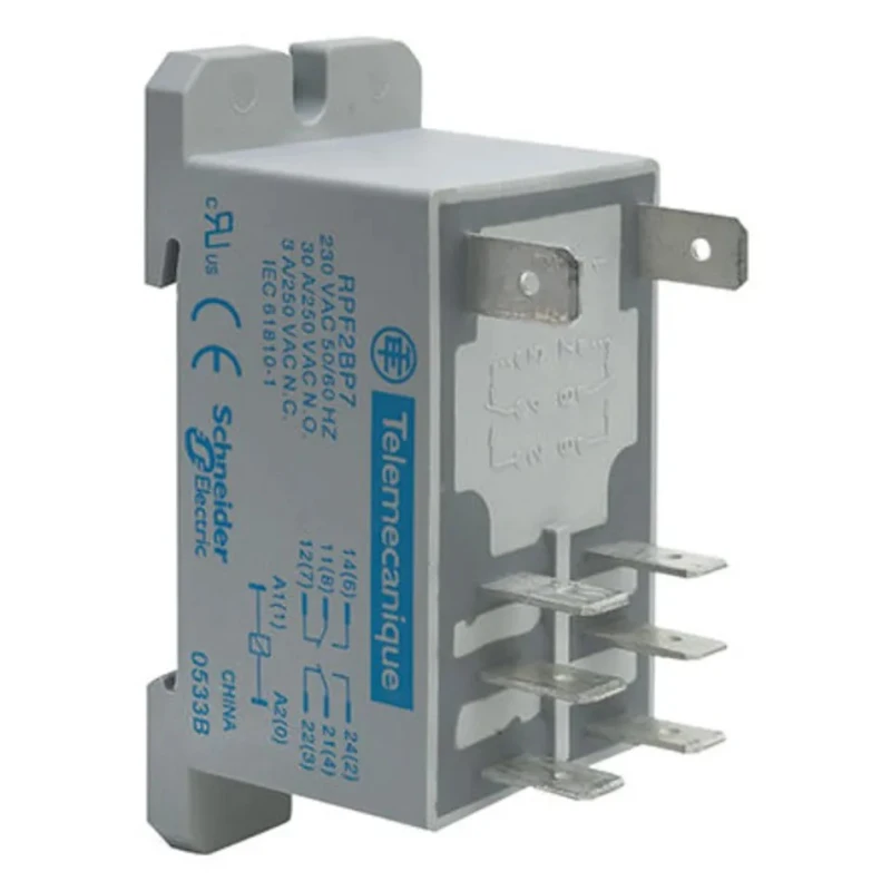 Schneider Electric DIN Rail Power Relay 24V ac Coil, 30A Switching Current, DPST RPF2AB7