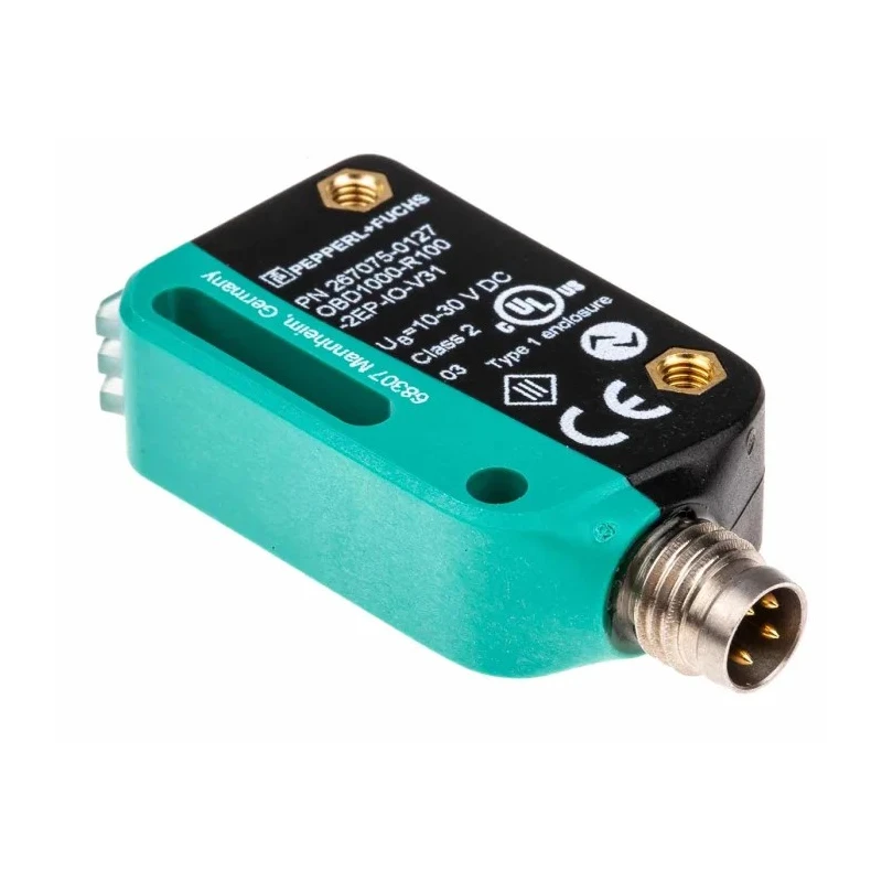Pepperl + Fuchs Diffuse Photoelectric Sensor Block Sensor 2 mm to 1 m Detection Range NPN/PNP OBD1000-R100-2EP-IO-V31