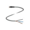 Pepperl + Fuchs Sensor Actuator Cable Female 4 way Straight to Unterminated, Polyurethane Grey Jacket, 2 m V31-GM-2M-PUR