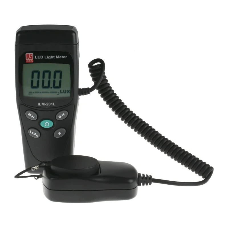 RS PRO Light Meter 200lx to 200000 lx, ±3% Accuracy Photodiode Sensor ILM201L