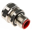 Adaptaflex Nickel Plated Brass Conduit Fitting 12 mm Nominal Size M16 Thread IP66 IP67 IP68 IP69K 7TCA296030R0065 SPL12/M16/M
