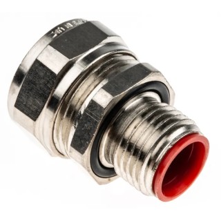 Adaptaflex Nickel Plated Brass Conduit Fitting 12 mm Nominal Size M16 Thread IP66 IP67 IP68 IP69K 7TCA296030R0065 SPL12/M16/M