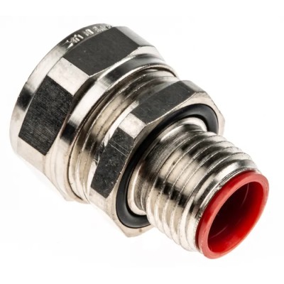 Adaptaflex Nickel Plated Brass Conduit Fitting 12 mm Nominal Size M16 Thread IP66 IP67 IP68 IP69K 7TCA296030R0065 SPL12/M16/M