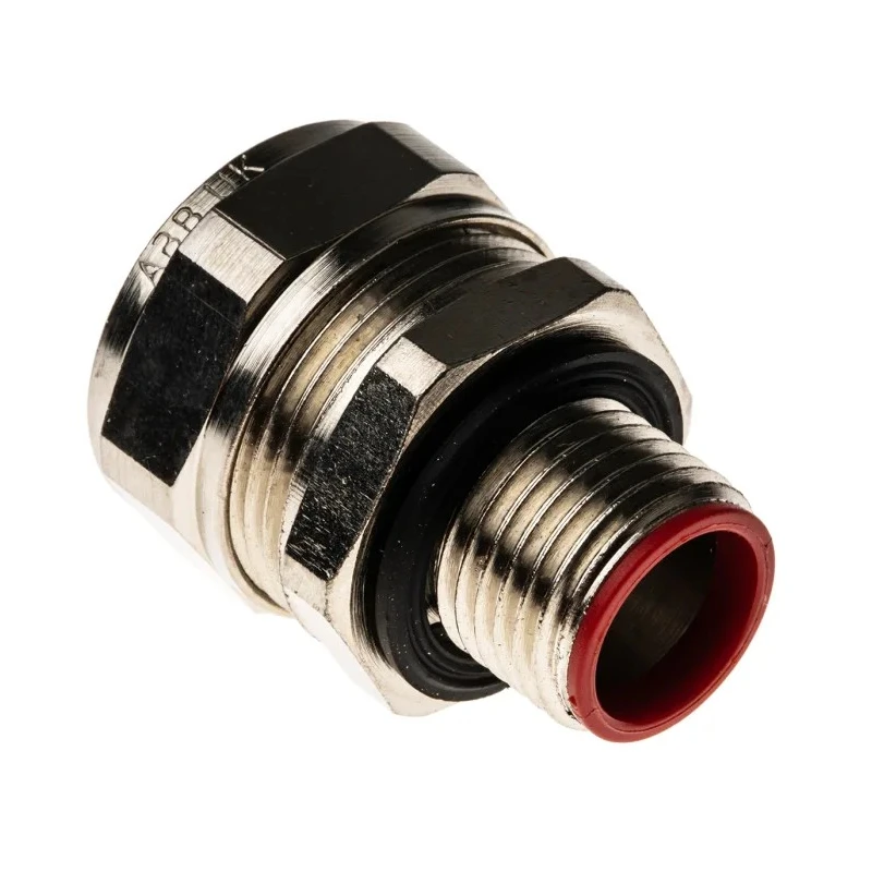 Adaptaflex Nickel Plated Brass Conduit Fitting 16 mm Nominal Size M16 Thread IP68 IP69K IP67 IP66 7TCA296030R0096 SPL16/M16/M