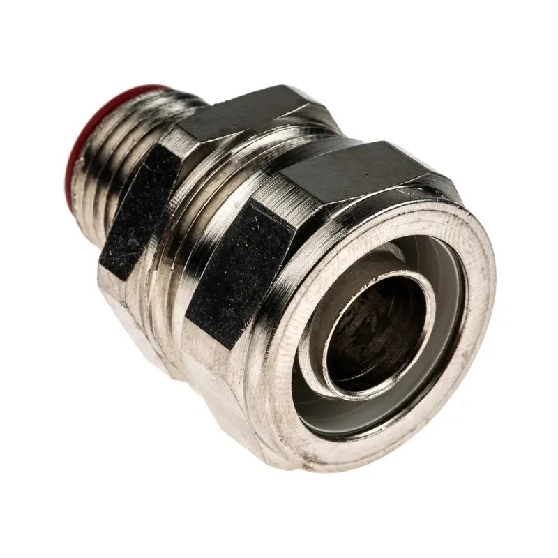 Adaptaflex Nickel Plated Brass Conduit Fitting 16 mm Nominal Size M16 Thread IP68 IP69K IP67 IP66 7TCA296030R0096 SPL16/M16/M