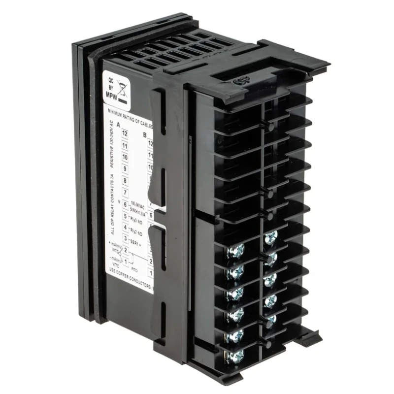 RS PRO Panel Mount PID Temperature Controller, 3 Output Relay, SSR, 24V AC, Dual 4 Digit LED Display 124-1063