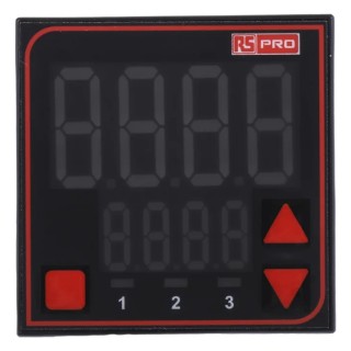RS PRO Panel Mount PID Temperature Controller, Dual 4 Digit LED Display, 2 Output SSR and Relay, 240V AC 124-1066