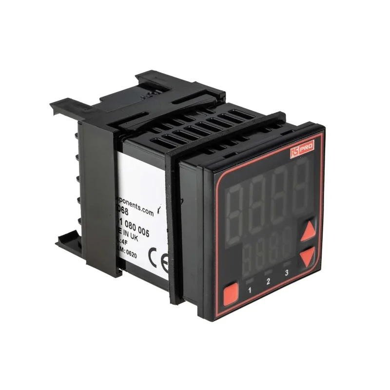 RS PRO Panel Mount PID Temperature Controller 3 Output Relay SSR 24 V AC/DC 48x48mm 124-1068