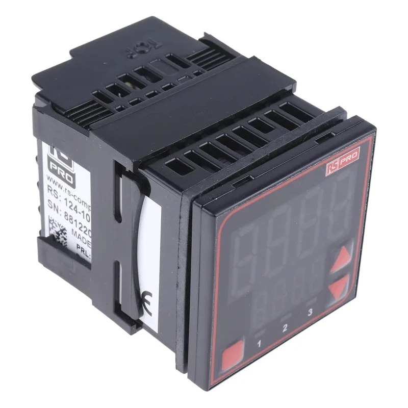 RS PRO Panel Mount PID Temperature Controller, 3 Output SSR, Relay, 240V AC, Dual 4 Digit LED Display 124-1070