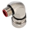 Adaptaflex Nickel Plated Steel Conduit Fitting, 16 mm Nominal Size, M16 Thread, 90° Elbow, Silver IP67 Rated SPL16/M16/90 X 5