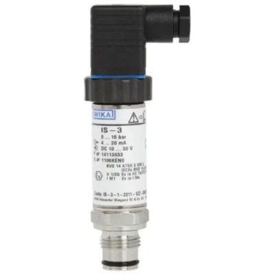 WIKA IS-3 Series Pressure Sensor Analogue Output 0 bar to 10 bar Gauge Vacuum Reading 46879358