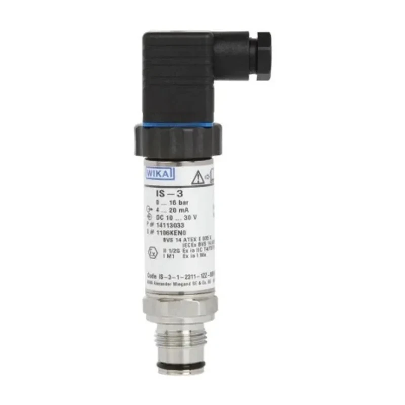 WIKA IS-3 Series Pressure Sensor Analogue Output 0 bar to 10 bar Gauge Vacuum Reading 46879358