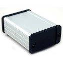 Hammond Silver Aluminium Enclosure with Black Lid, IP54, 33.9 mm x 62 mm x 88.4 mm, Shielded 