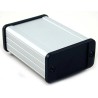 Hammond Silver Aluminium Enclosure with Black Lid, IP54, 33.9 mm x 62 mm x 88.4 mm, Shielded