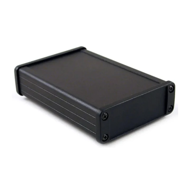 Hammond 1457 Series Black Lid Aluminium Enclosure IP65, 31.4 mm x 87 mm x 131.2 mm 
