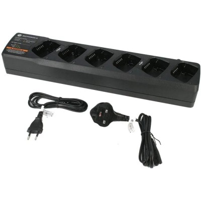 Motorola 6 Way Charger for XT460 and XT420 Walkie Talkie Batteries PMLN6385