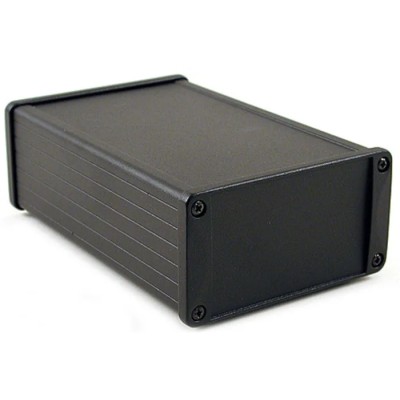 Hammond 1457 Series Black Black Lid Aluminium IP65 Enclosure 58.6 mm x 108 mm x 171 mm 