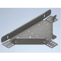 Legrand Heavy Duty Equal Tee Hot Dipped Galvanised Steel Cable Tray Accessory 75mm Width 50mm Depth 123-686