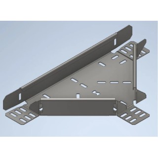 Legrand Heavy Duty Equal Tee Hot Dipped Galvanised Steel Cable Tray Accessory 75mm Width 50mm Depth 123-686