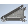 Legrand Heavy Duty Equal Tee Hot Dipped Galvanised Steel Cable Tray Accessory 75mm Width 50mm Depth 123-686