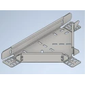 Legrand Heavy Duty Equal Tee Hot Dipped Galvanised Steel Cable Tray Accessory 75mm Width 50mm Depth 123-686