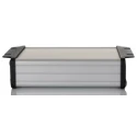 Hammond Flanged Aluminium Enclosure 151.6 mm x 106.9 mm x 34.9 mm Silver Black Lid IP65 