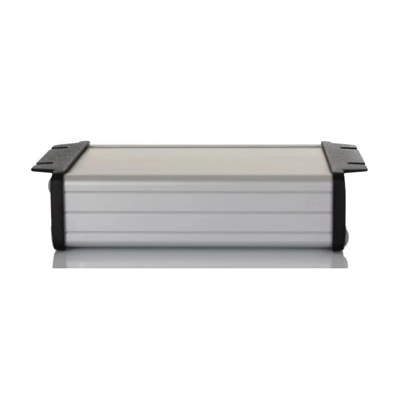 Hammond Flanged Aluminium Enclosure 151.6 mm x 106.9 mm x 34.9 mm Silver Black Lid IP65 