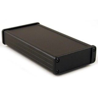Hammond 1457 Series Black Black Lid Aluminium Enclosure IP54 31.4 mm x 87 mm x 171.2 mm 