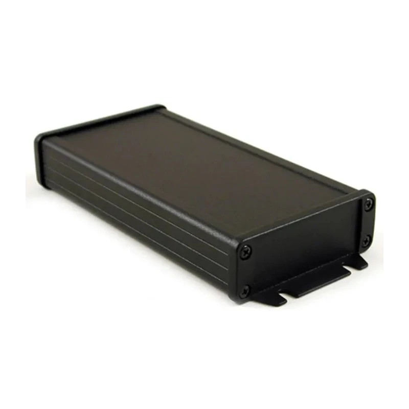 Hammond Flanged 1457 Series Black Black Lid Aluminium Enclosure IP65 31.5mm x 192mm x 87mm 