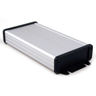 Hammond 1457 Series Flanged Aluminium Enclosure with Black Lid IP65 31.5 mm x 192.02 mm x 87 mm 