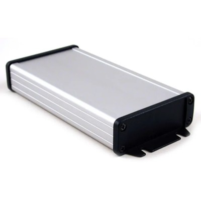 Hammond 1457 Series Flanged Aluminium Enclosure with Black Lid IP65 31.5 mm x 192.02 mm x 87 mm 