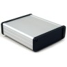 Hammond 1457 Series Silver Black Lid Aluminium Enclosure IP65 34.9 mm x 131.15 mm x 107 mm