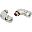 Adaptaflex Nickel Plated 12 mm Nominal Size Brass Conduit Fitting M16 Thread 90° Adaptor IP67 SPL12/M16/90 X 5