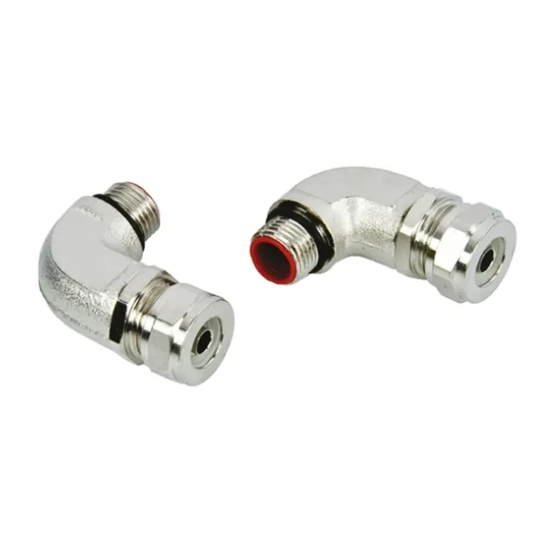 Adaptaflex Nickel Plated 12 mm Nominal Size Brass Conduit Fitting M16 Thread 90° Adaptor IP67 SPL12/M16/90 X 5