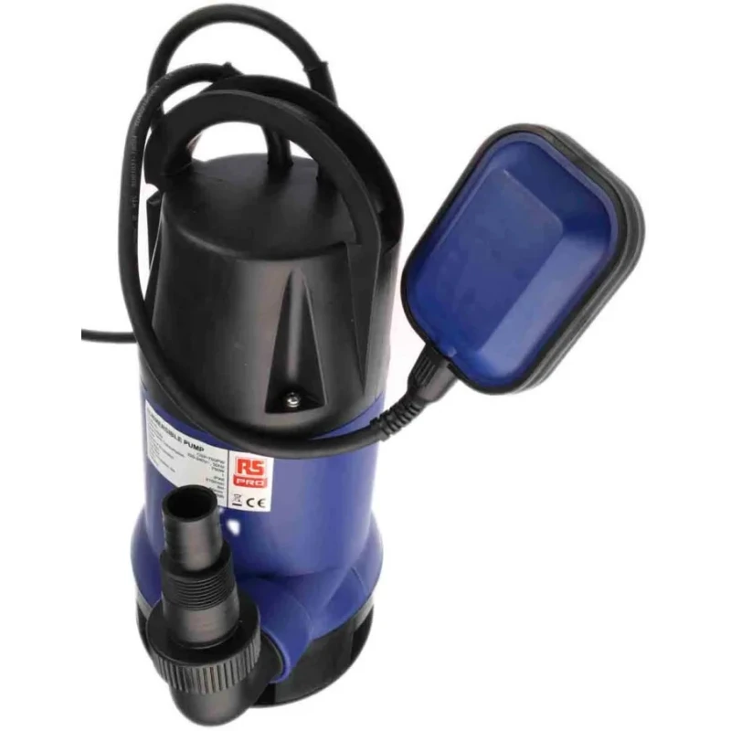 RS PRO 230V 0.8 bar Submersible Water Pump, 216L/min, Plastic Body, 750W, IPX8 124-1949