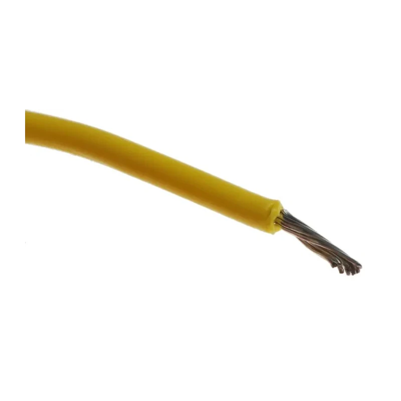 Alpha Wire Hook Up Wire PVC Series Yellow, 20 AWG, 10 x 0.25 mm Strands, 305 m Length, 300V, Flame Retardant 3053 YL001