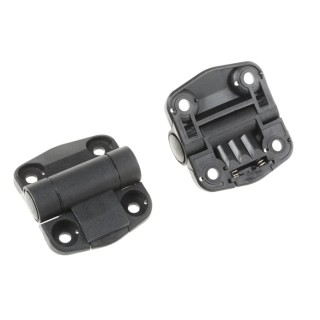 RS PRO Matt Thermoplastic Free Swing Detent Hinge with Fixed Pin, Screw Fixing, 57 mm x 51 mm x 18 mm 124-1906
