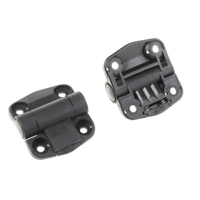 RS PRO Matt Thermoplastic Free Swing Detent Hinge with Fixed Pin, Screw Fixing, 57 mm x 51 mm x 18 mm 124-1906