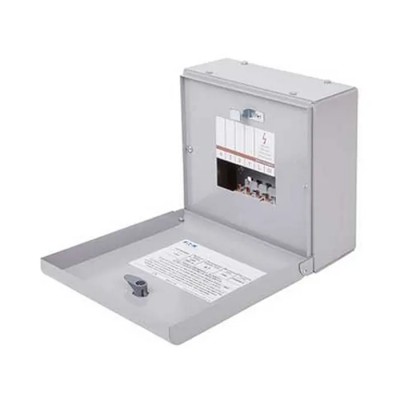 Eaton Lockable Memshield 3 Single Phase Distribution Board 125A Current Rating 4 Way EAM4 EAM4