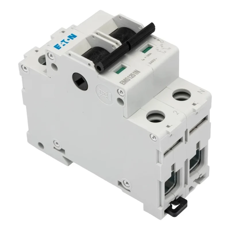 Eaton 1P+N-Pole DIN Rail Isolator Switch IP40, 125A, Black Handle, Screw Terminal EAMS1251N