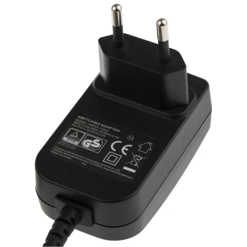 RS PRO 2.1 x 5.5 x 10 mm Centre Positive AC/DC Adapter Type C 24W 12V DC Output 2A 124-2205