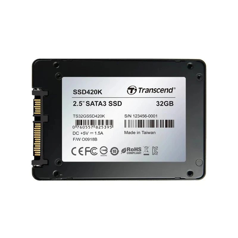 Transcend 32GB 2.5 in Industrial Grade MLC NAND Internal SATA I SSD SSD420