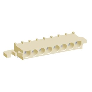 TE Connectivity Universal MATE-N-LOK Series Right Angle Through Hole PCB Socket, 8-Contact, 1 Row, 6.35 mm Pitch 1969816-1