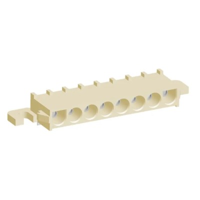 TE Connectivity Universal MATE-N-LOK Series Right Angle Through Hole PCB Socket, 8-Contact, 1 Row, 6.35 mm Pitch 1969816-1