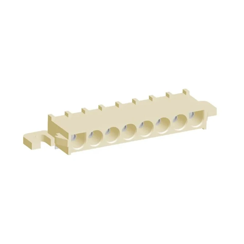 TE Connectivity Universal MATE-N-LOK Series Right Angle Through Hole PCB Socket, 8-Contact, 1 Row, 6.35 mm Pitch 1969816-1