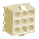 TE Connectivity Universal MATE-N-LOK Series Straight Through Hole PCB Header 9 Contacts 6.35 mm Pitch 3 Row 1969818-1