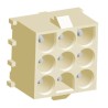 TE Connectivity Universal MATE-N-LOK Series Straight Through Hole PCB Header 9 Contacts 6.35 mm Pitch 3 Row 1969818-1