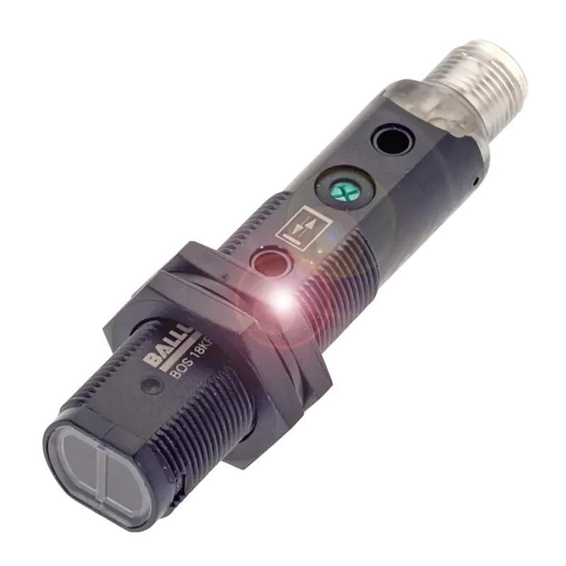 BALLUFF Retroreflective Photoelectric Sensor Barrel Sensor 0 to 4.5 m Detection Range PNP Output IP67 Protection 124-3748