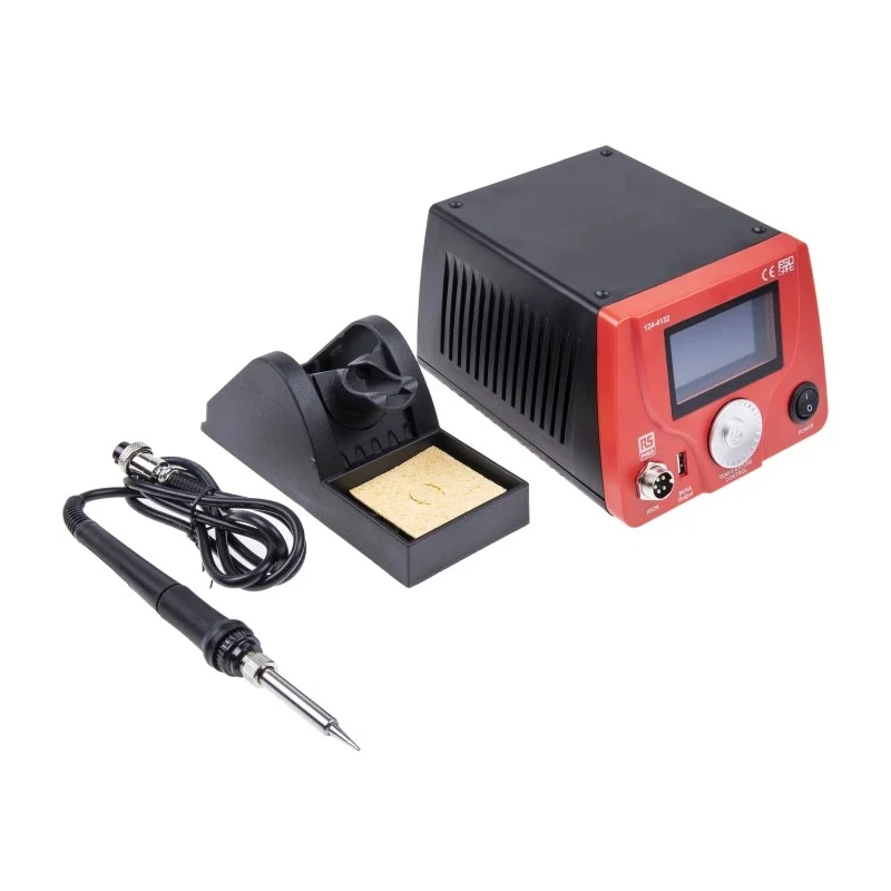 RS PRO Soldering Station 60 W, 220V, 240V, LCD Display, ESD Safe 124-4132
