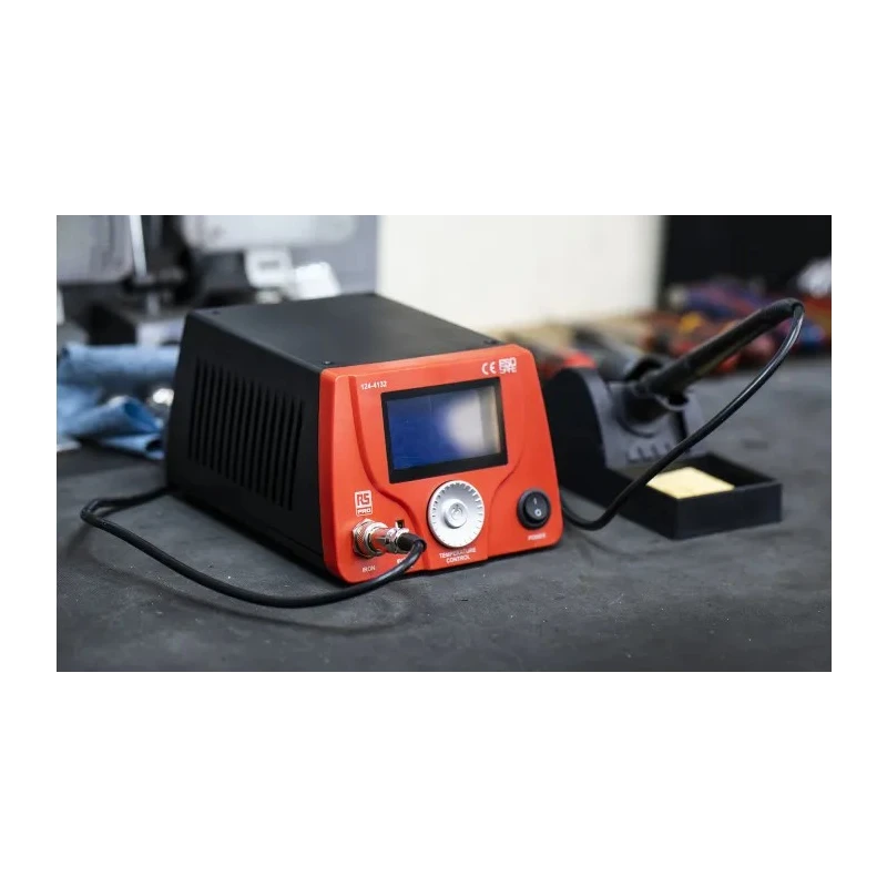 RS PRO Soldering Station 60 W, 220V, 240V, LCD Display, ESD Safe 124-4132